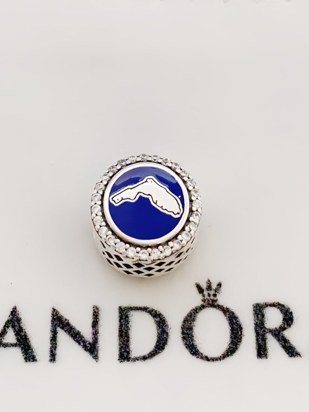 Pandora HOME Florida Map Bead Charm Blue S925 Sterling Silver Jewelry